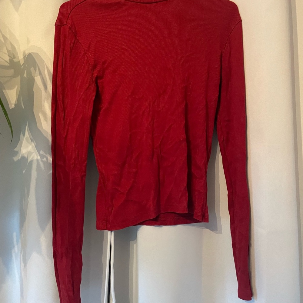 Joe Fresh Vibrant Red Long Sleeve Tee